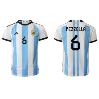 Herren Fußballbekleidung Argentinien German Pezzella #6 Heimtrikot WM 2022 Kurzarm